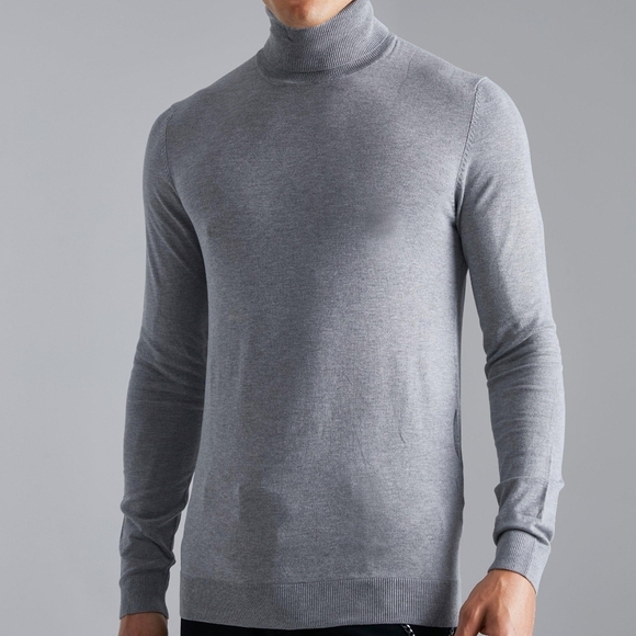 Boohoo Man Tall Muscle Fit Roll Neck Jumper Size Small - Picture 1 of 4